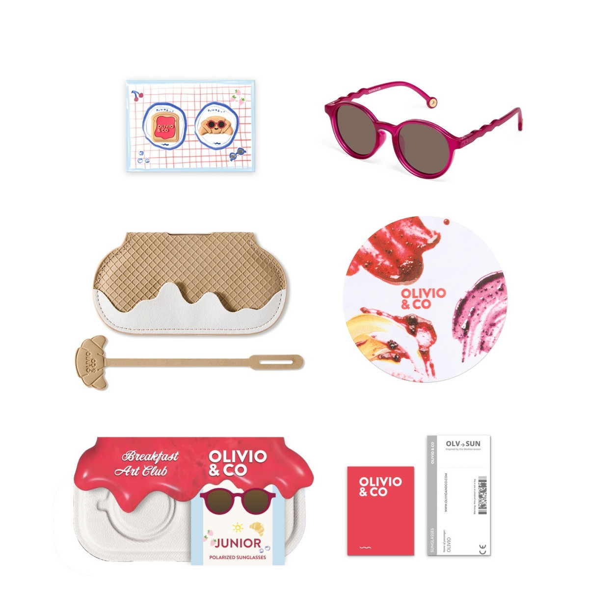 Olivio&Co naočare za sunce oval Raspberry 5-12