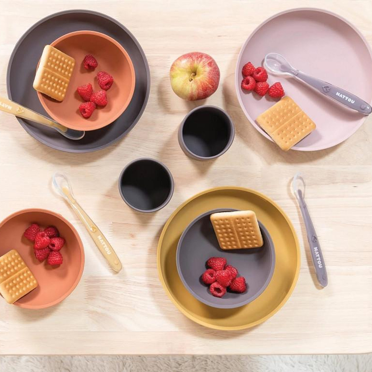 Nattou silikonski set za hranjenje, 4/1
