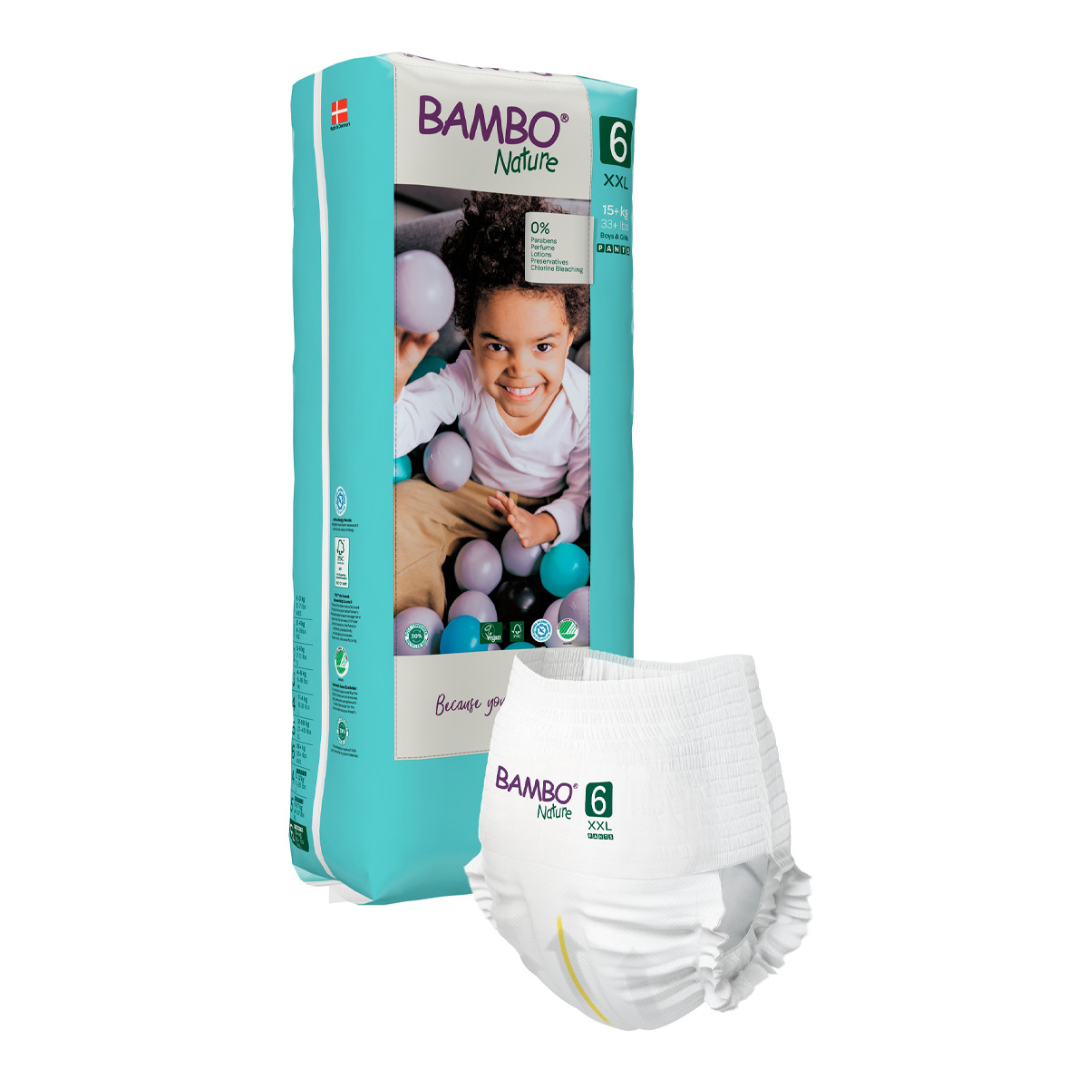 Bambo Nature Eco-friendly pelene gaćice 6 (15kg+), 38kom