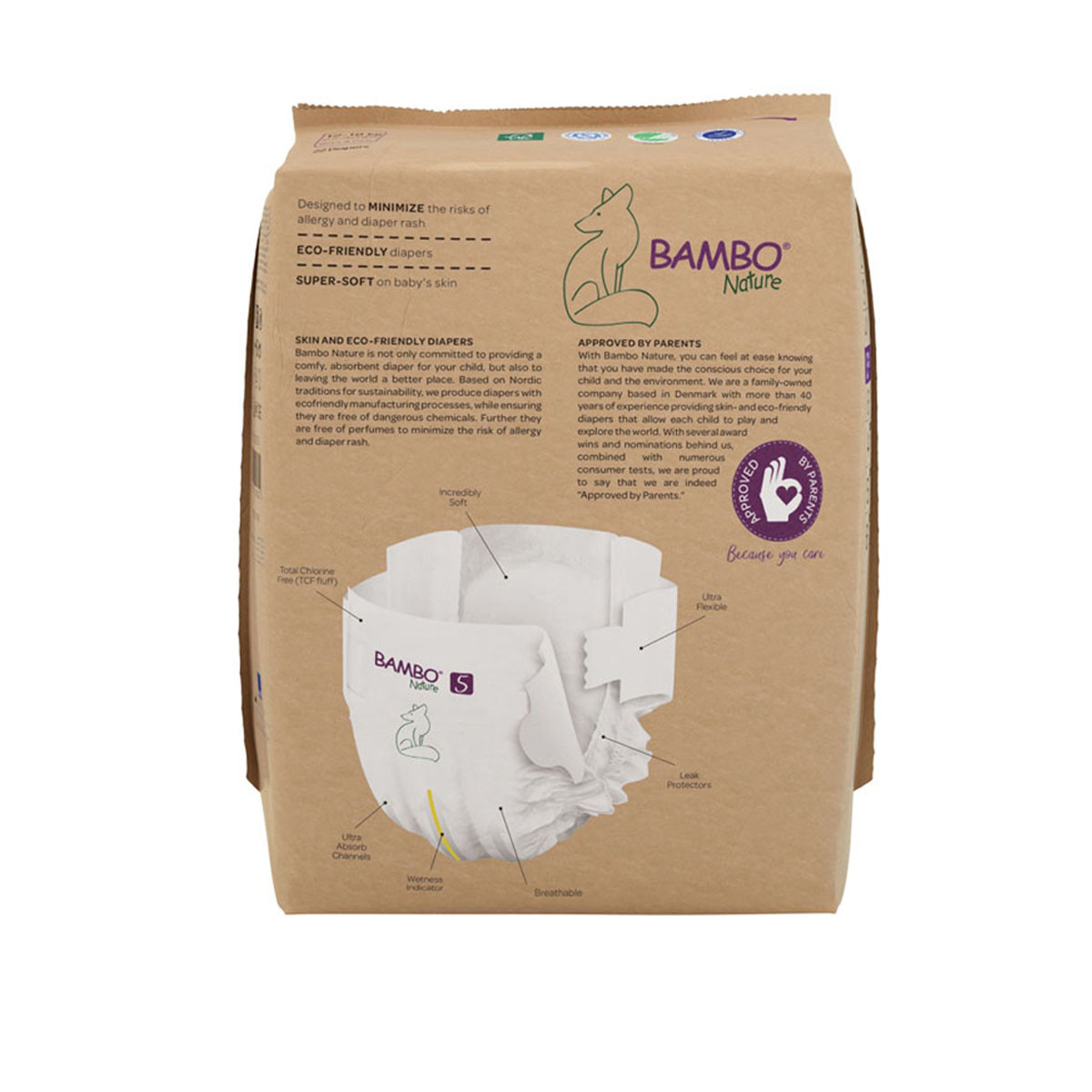 Bambo Nature pelene papirno pakovanje 5 (12-18kg), 22kom