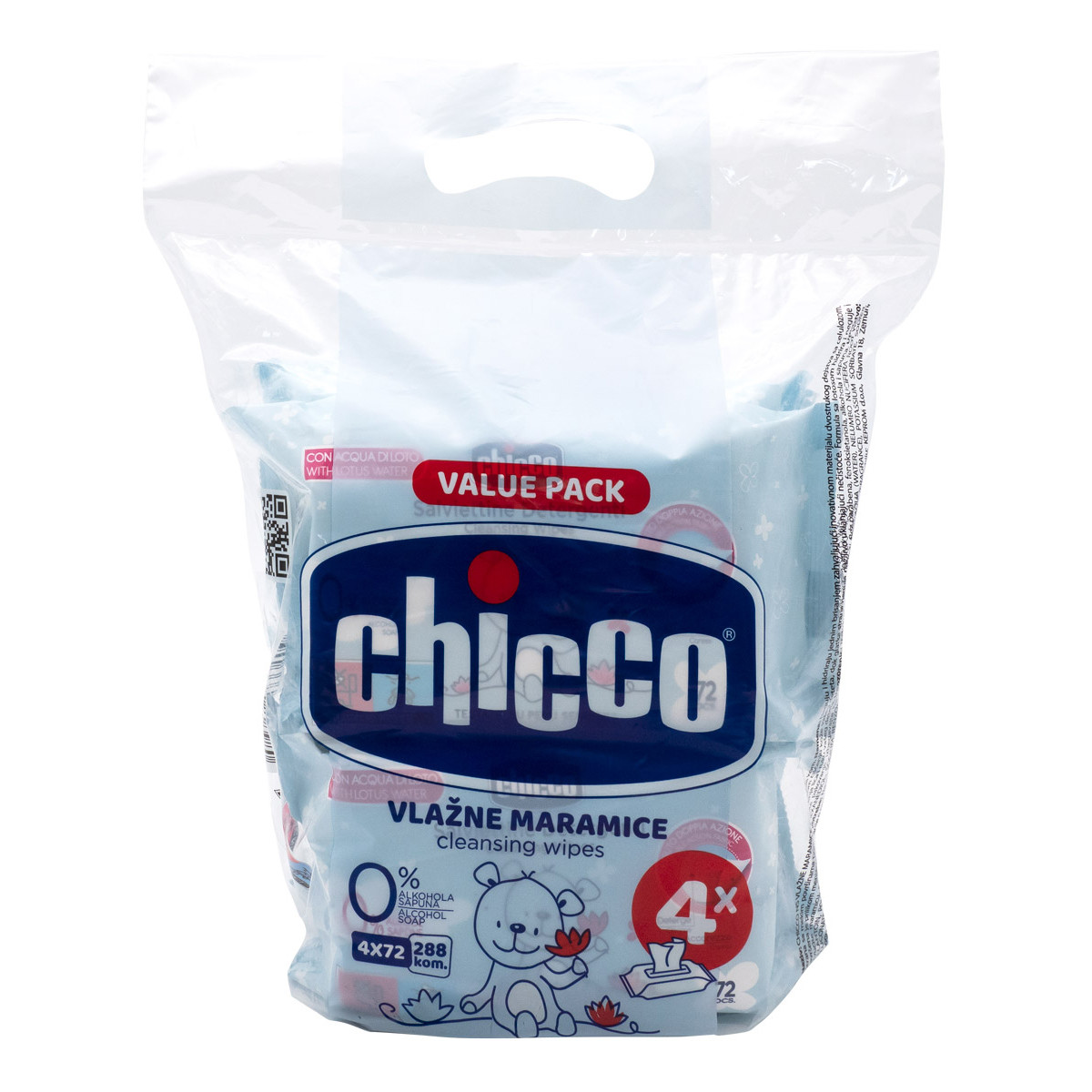 Chicco vlažne maramice, 4x72kom