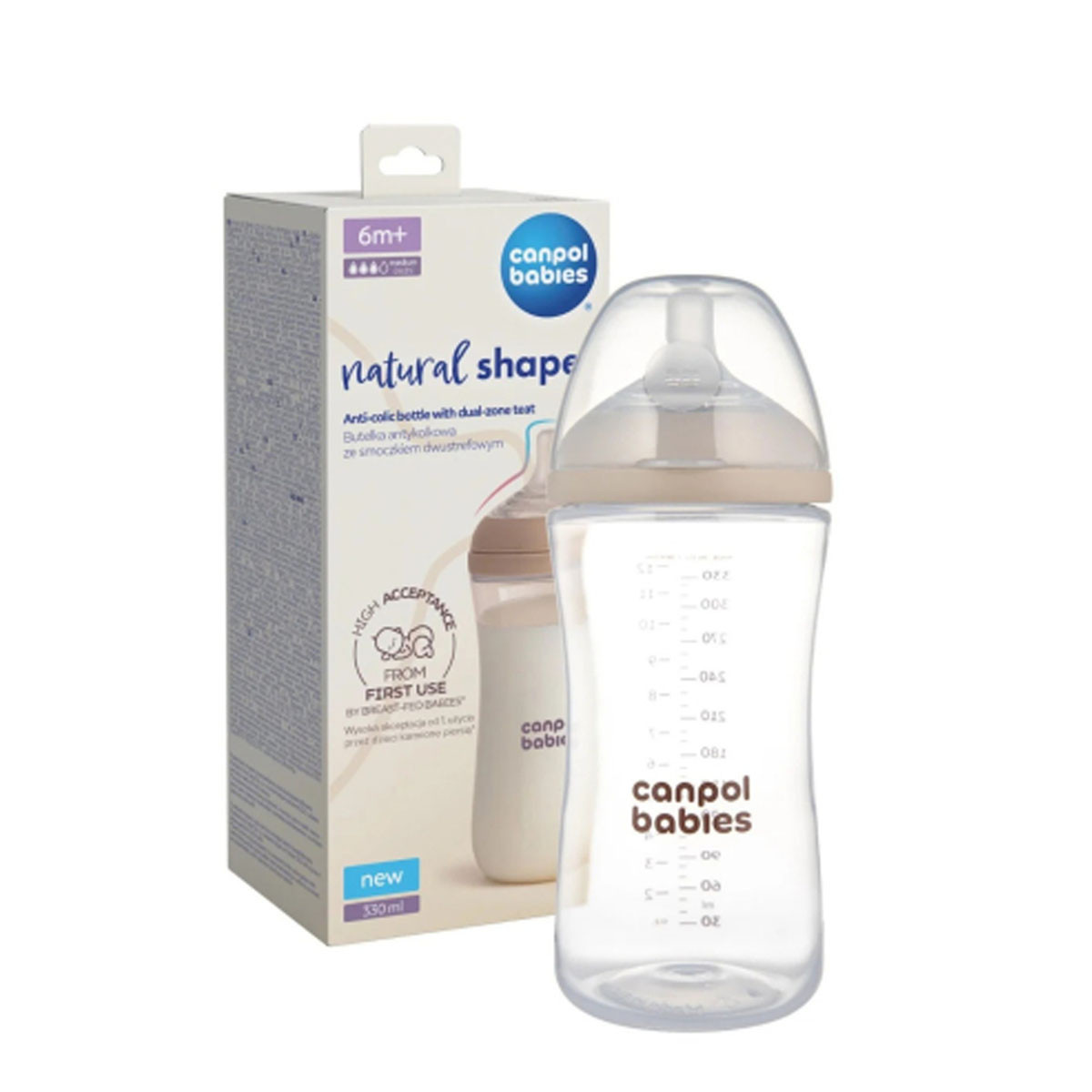 Canpol Natural shape antikolik flašica 330ml