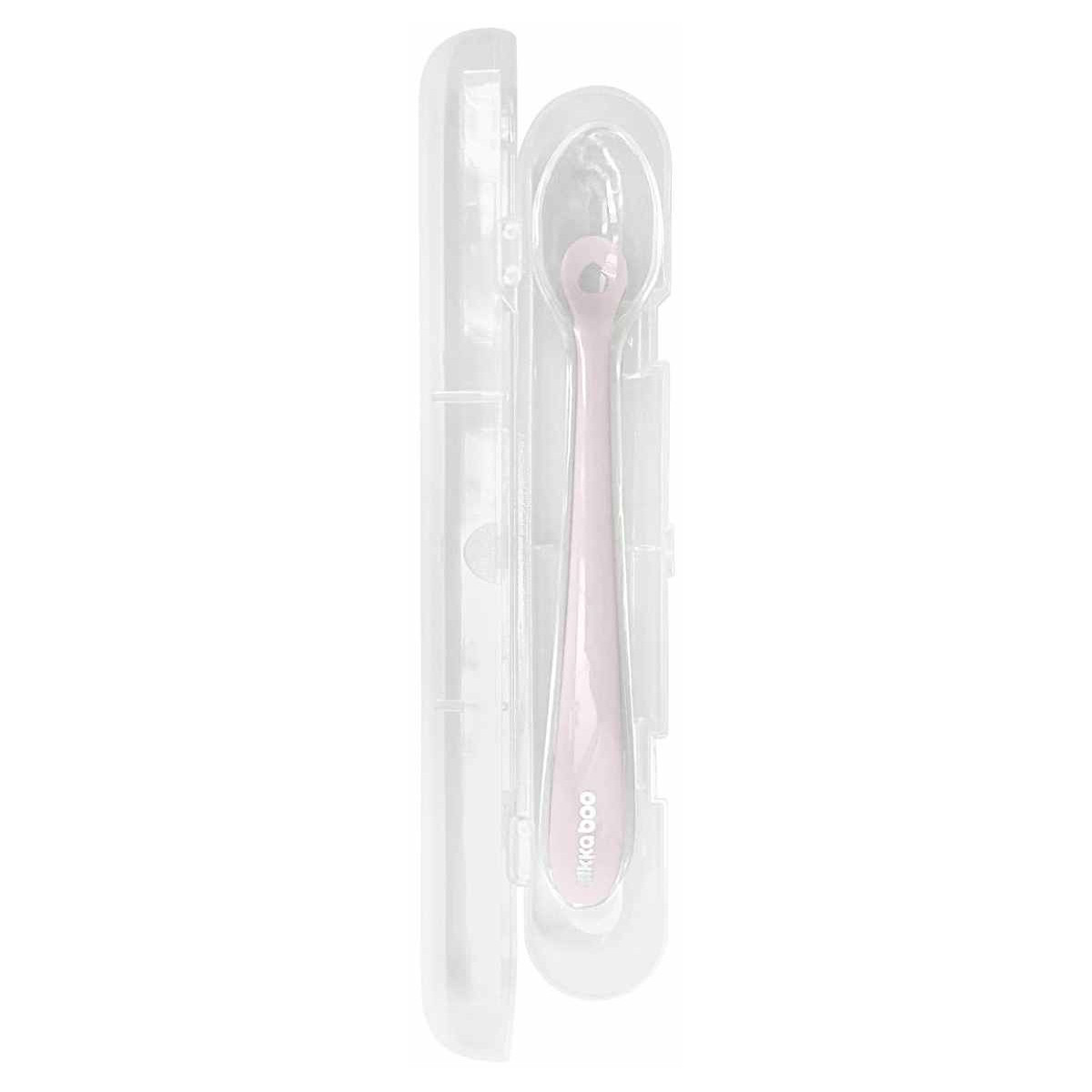 Kikka Boo silikonska kašičica u kupiji 1kom Pink
