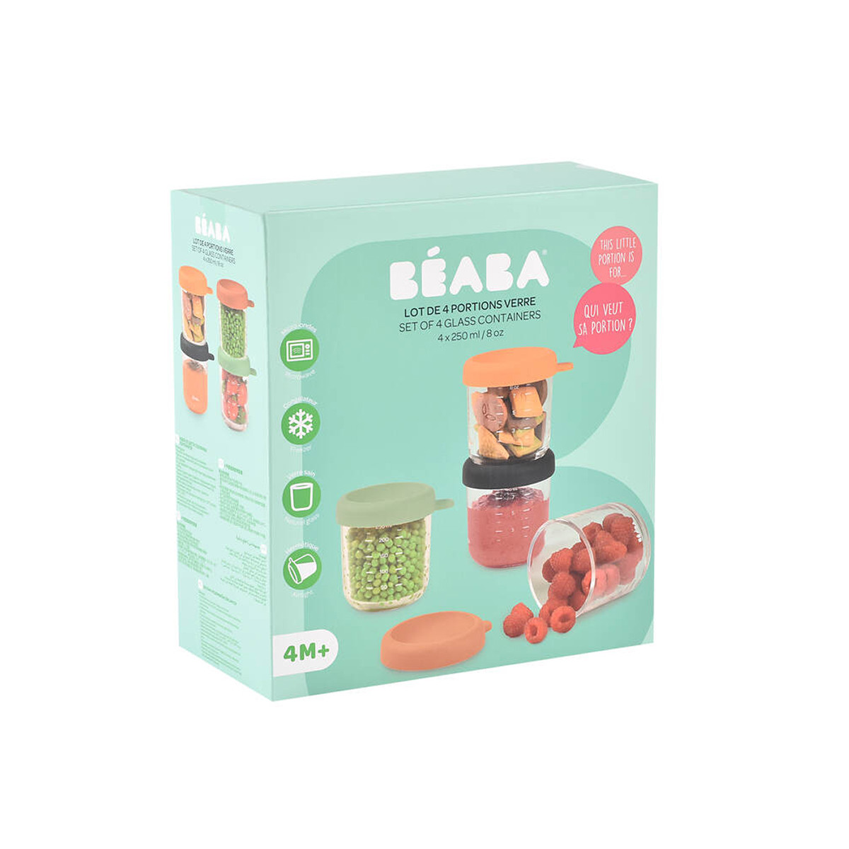 Béaba set 4 staklene posude
