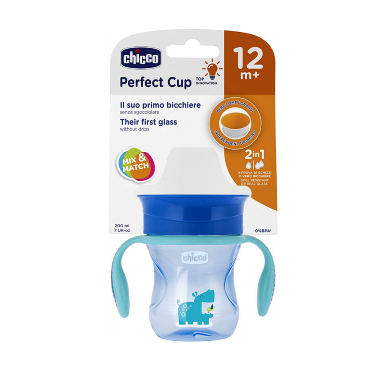 Chicco čaša No Spill, plava