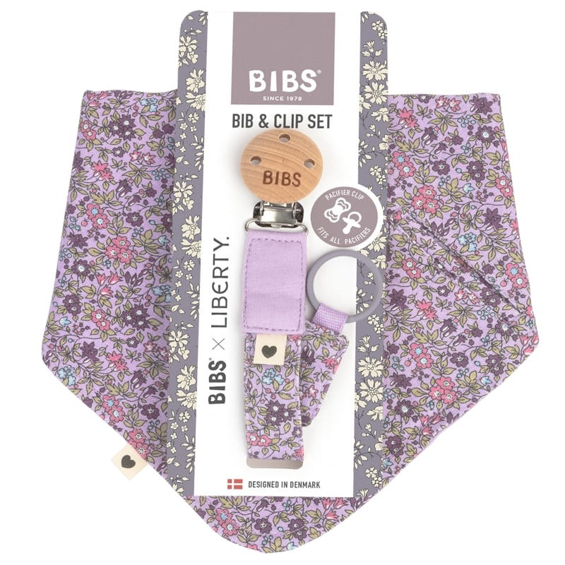 Bibs set Liberty, Chamomile Lavender Violet