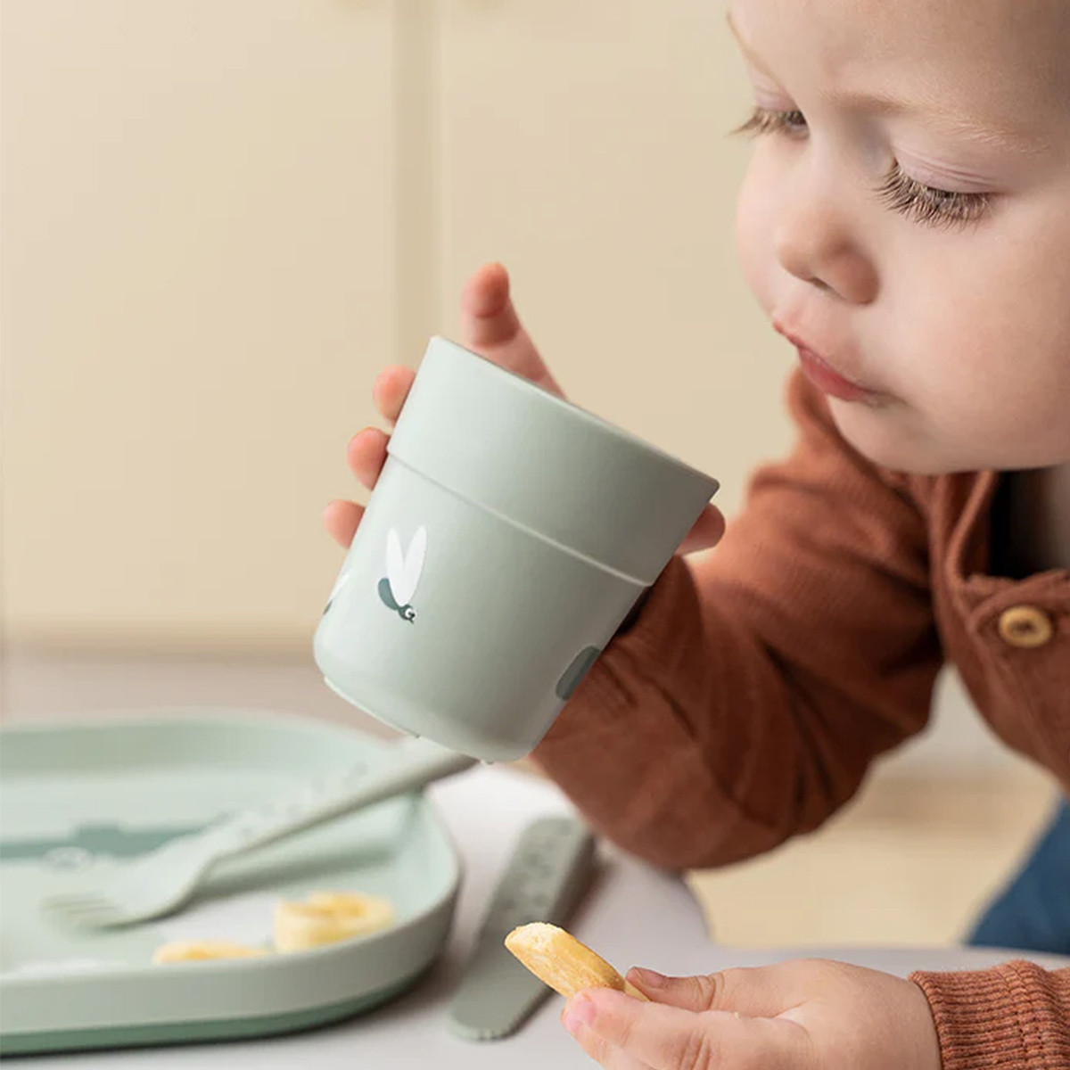 Done by Deer  Foodie Mini  čaša Croco, Green