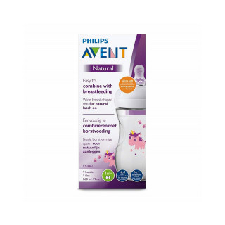 Avent flašica natural Unicorn0m+,260ml