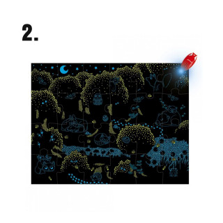 Janod slagalica sa magčinom lampom more/šuma