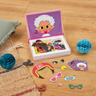 Janod magnetna knjiga-devojčice sa ludim facama