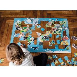 Janod edukativna slagalica-ugrožene životinje, 200 kom