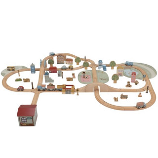 Little Dutch drvena pruga sa vozom i dodacima XL
