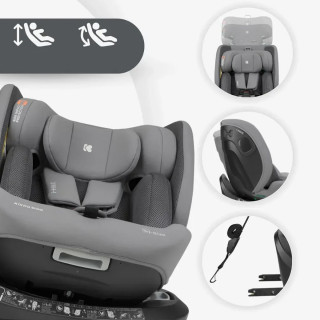 Kikka Boo auto sedište i-Hike premium Light Grey