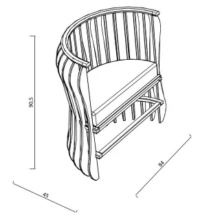 Sol Baby krevetac Maria, bukva 141,5x84x90,5