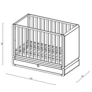 Sol Baby krevetac Nevena, bukva 141,5x84x90,5