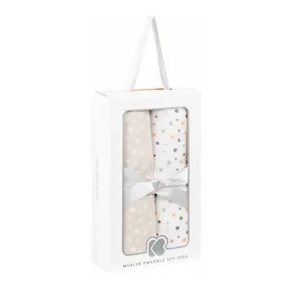 Kikka Boo pelene muslin Dots Beige 80x80, 2/1