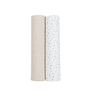 Kikka Boo pelene muslin Dots Beige 80x80, 2/1