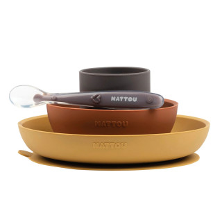 Nattou silikonski set za hranjenje, 4/1