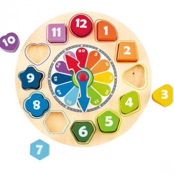 Hape drvena slagalica sat, 22.5x2.6x22.5cm