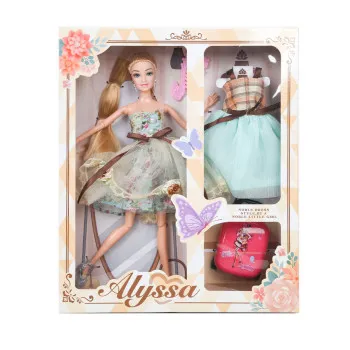 Lutka Alyssa sa haljinom i koferom