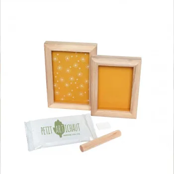 Petit Artichaut dupli ram sa otiskom Daisy Ochre