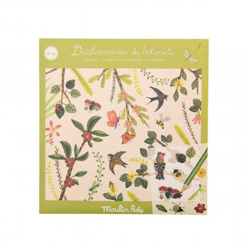 Moulin Roty knjiga sa preslikačima-botanicar
