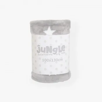 Jungle Bebi ćebe zvezdica siva 100x130cm