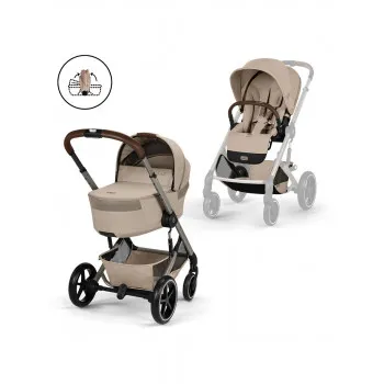 Cybex duo sistem Balios Fold Cot Taupe Almond Beige