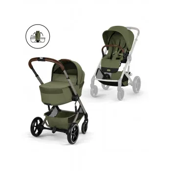 Cybex duo sistem Balios Fold Cot Taupe Moss Green