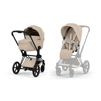 Cybex Priam 5 duo sistem, Black/Cozy Beige