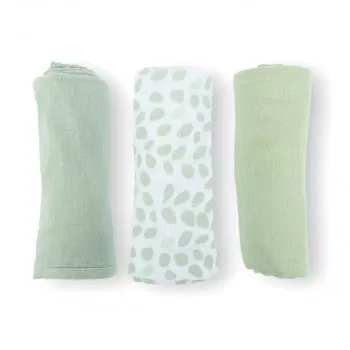 Doomoo muslin pelene mini Leaves green 3/1