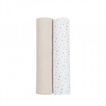 Kikka Boo pelene muslin Dots Beige 80x80, 2/1