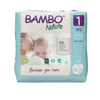 Bambo Nature Eco-friendly pelene 1 (2-4kg), 22kom