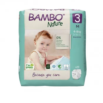 Bambo Nature Eco-friendly pelene 3 (4-8kg), 28kom