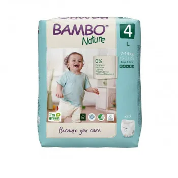 Bambo Nature Eco-friendly pelene gaćice 4 (7-12kg), 20kom