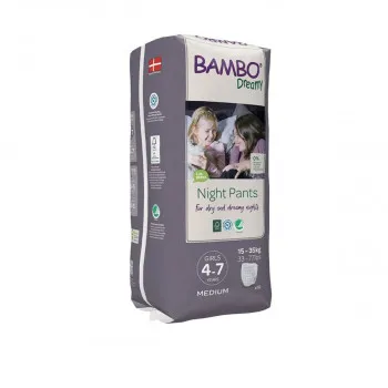 Bambo Dreamy noćne gaćice za devojčice 4-7g (15-35kg), 10kom