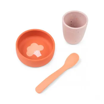 Done By Deer silikonski set  za jelo First Meal, Papaya