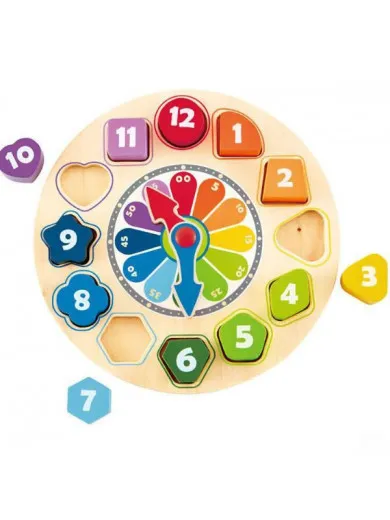 Hape drvena slagalica sat, 22.5x2.6x22.5cm