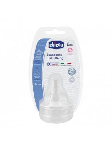 Chicco cucla Giotto od silikona spori protok 2m+, 2/1