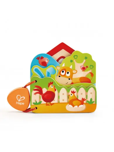 Hape drvena edukativna knjiga