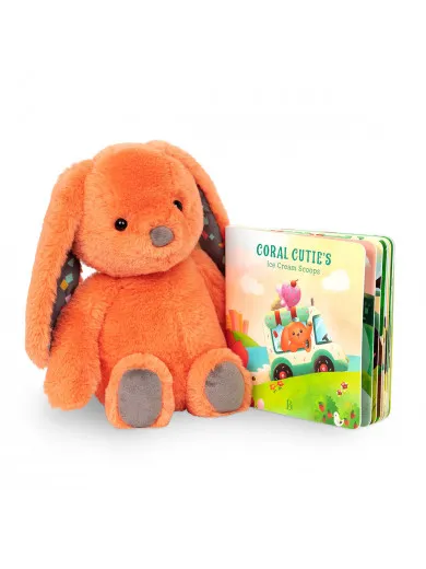 B toys plišani zeka sa edukativnom knjigom