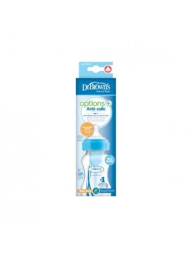 Dr Browns plastična OPTIONS+ bočica 270ml, plava