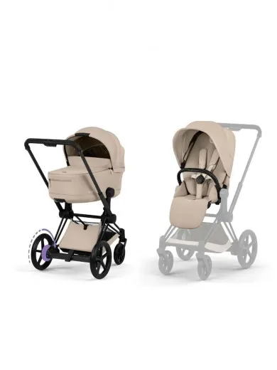 Cybex duo sistem E-Priam 20266 Black/Cozy Beige