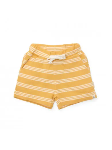 Little Dutch šorts Yellow Stripes, 80-98