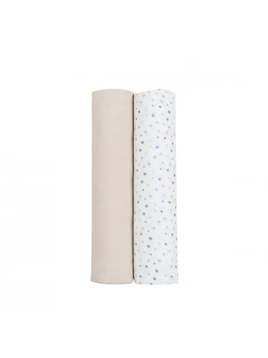 Kikka Boo pelene muslin Dots Beige 80x80, 2/1