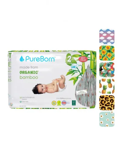 PureBorn pelene 2 (3-6kg), 136kom