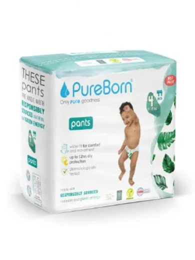 PureBorn gaćice 4 (9-15kg), 44kom