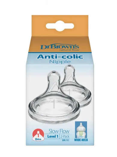 Dr Browns OPTIONS+ silikonskacucla 0m+, 2/1