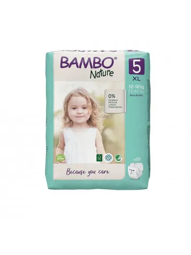 Bambo Nature Eco-friendly pelene 5 (12-18kg), 22kom