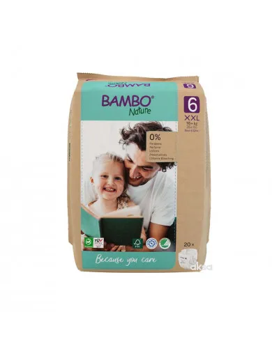 Bambo Nature pelene papirno pakovanje 6 (16+kg), 20kom